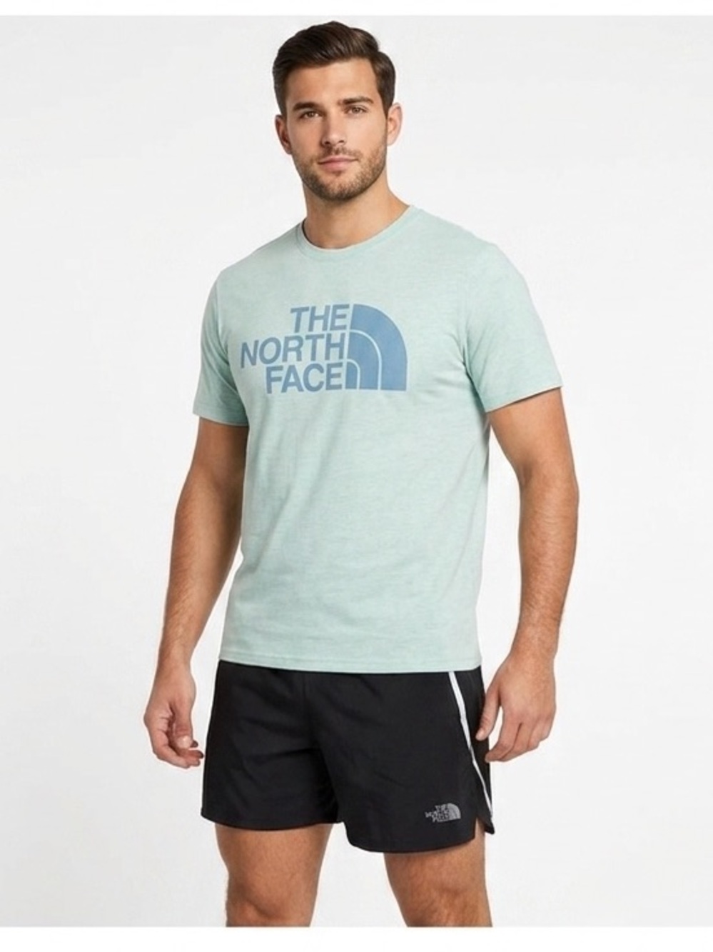 The North Face Men's Heritage Light Sky Blue Short Sleeve Tee Large